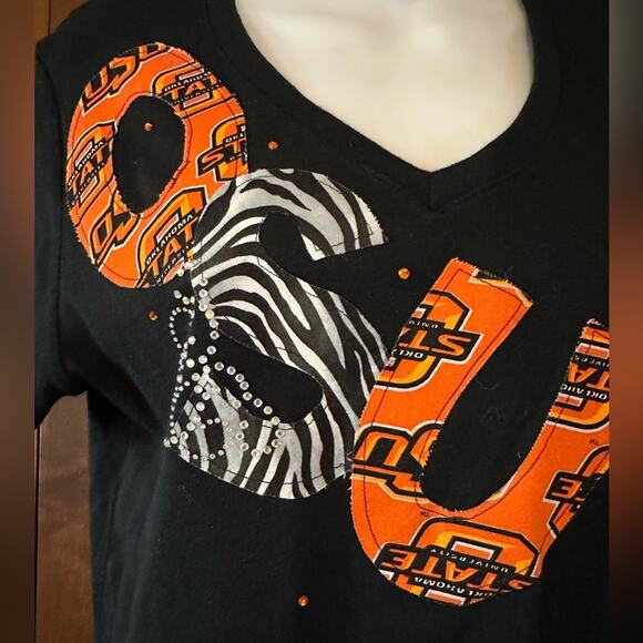 OSU Oklahoma State University Women's Large Black T-Shirt - Picture 5 of 5